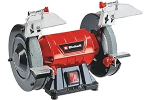 Einhell Smerigliatrice Combinata da Banco Tc-Bg 150 150 W, Disco Abrasivo a Grana Grossa e Disco a Grana Fine K36/K60 Inclusi, Metallo Plastica, Nero/Rosso, Nuovo - Mola Abrasiva 150 W - 150 mm