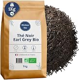 Organic Earl Grey Black Tea - Loose Vegan Tea, 100% Natural, Non-GMO - Organic Farming - Packaged in France - Bag 1 kg (500 C