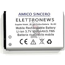 Batteria Per Brondi Amico Favoloso - 1000 MAh, Nuova Produzione 2024, Compatibile BL-5C - Foto 2