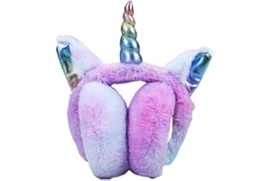 SEDEX Cache-oreilles Fille Licorne en Peluche Hiver Réglables Cache-Oreilles pour Femmes Enfants Noël en Plein Air Jolis Cache-oreilles d'Extérieur Cache-Oreilles Chaud Hiver