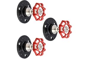 BTSKY 3 ganci da appendere vintage tubo di ferro industriale fissaggio da parete retrò per accappatoio, asciugamano, borsa, ombrello, cappello decorazione antica per la casa, tipo 2