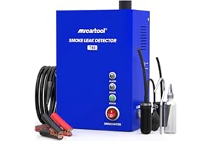 MRCARTOOL T80 Automotive Rauch Maschine Leck Detector, EVAP Vakuum Rauch Tester Maschine mit Flüssigkeitsstand Messgerät, eingebauter Luftpumpe Rauch Detector für alle DC 12V Fahrzeuge