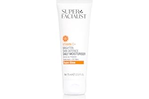 Super Facialist - Vitamin C + Skin Defence Daily Moisturiser, Face Cream For Skin Radiance & Moisture, Contains Hyaluronic Acid, Vegan Friendly, 75ml