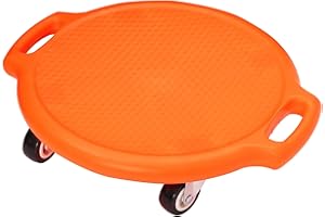 NUKDEY Balance Board dziecięca z uchwytami i kółkami szeptającymi, deska na kółkach z tworzywa sztucznego, sprzęt sportowy dla dzieci, do użytku wewnątrz i na zewnątrz, trener równowagi małych dzieci, deska