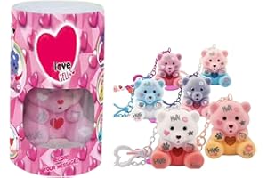 CEWIFO Lo-Ve E Tell Peluche Orsetto Colorato Registra Audio Charm Portachiavi, Con Funzione Di Registrazione E Portachiavi Con Charm, Colorazione Casuale