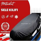 Motobros Vespa Primavera 150 Uyumlu Motosiklet Siyah Sele Kılıfı, Su Ge&ccedil;irmez Kumaş