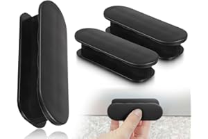 KAPSING 2 sztuki klamek do drzwi, samoprzylepne gałki do drzwi balkonowych, plastikowe uchwyty meblowe, klamka do mebli, klamka okienna, uchwyty do drzwi tarasowych(czarny)