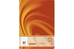 TEXTIMO Vivendi Edition Exercise Book (Ruled 8f Ruled with Margin) DIN A4 / 16 Sheets Premium Quality