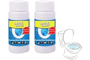 HSSZ Wild Tornado Pipe Dredge Deodorant, Powerful Sink and Drain Cleaner, Bubble Bombs Fast Foaming Clean Powder, for Kitchen Toilet Pipeline Quick Cleaning Tool (2PCSA)