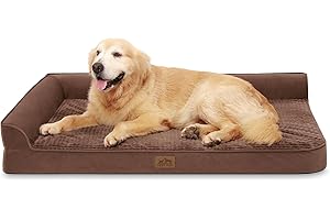 COZY KISS Sofa dla psa, bardzo duża, nadaje się do prania, ortopedyczne legowiska dla psów i kanapa ze zdejmowaną flanelową osłoną na zamek błyskawiczny, jednoczęściowy proces kompresji, pogrubione