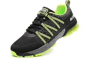 SNUGNAP Basket Homme Chaussure de Course Chaussures de Sport Femme Running Sneakers Homme Jogging Fitness Chaussure de Marche Noir Bleu Gris EU 34-46