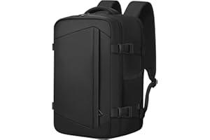 KIRFEIHT Handgepäck 40x20x25 für Ryanair - Kabinentasche Rucksack Untersitz Reise Handgepäckrucksack für Wochenendausflüge - Schwarz