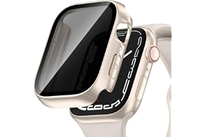 Kawoco Fodral för Apple Watch Series 6/5/4/SE 40 mm, skyddande fodral, anti-spion, hård PC, vattentätt skyddsfodral integrite