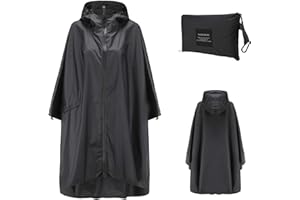 Freiesoldaten Donne Impermeabile Poncho Pioggia Elegante Riutilizzabile Leggero All'aperto Impermeabili Giacca da Pioggia con Cappuccio
