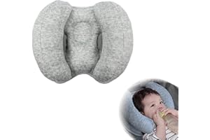 WIRZUL Cuscino cervicale per neonati in confezione da 1, cuscino di supporto per la testa del neonato, cuscino cervicale per neonati 2 in 1, cuscino da viaggio per il supporto della testa del passeggino