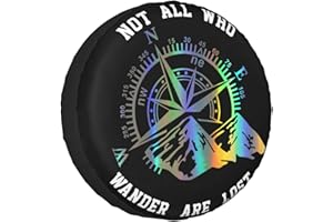 My Moreyea Campeggio Bussola di Scorta Coprimozzi Impermeabile Antipolvere Universale Misura per Rimorchio Camion SUV Camper Accessori Da Viaggio 14" 15" 16" 17" pollici