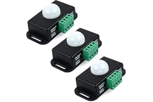 Greluma 3 STK 12V/24V Bewegungssensor Schalter, PIR Sensor LED Schalter Controller für Flexible LED Streifen