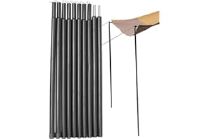 Zankie Tent Tarp Poles - Set Of 2 Telescopic Adjustable Painted Iron Pipe Camping Tent/Awning Poles,Tent Accessories 200cm