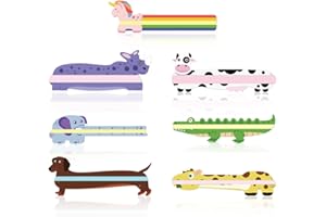 BIZZICO PAPERKIDDO 7PCS Segnalibro colorato Lettura delle regole di tracciamento Strisce di evidenziazione Strisce di lettura guidate Sovrapposizione colorata Aiuto per la dislessia nei bambini