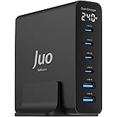 Juo 240W GaN PD 3.1 Masa&uuml;st&uuml; Hızlı Şarj Cihazı 4 Type-C + 2 USB-A iPhone & MacBook & Laptop Uyumlu Şarj Aleti