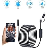 Endoskop Yılan Video Kamera Ios ve android Uyumlu Led'li 10 Metre 8 mm Sert Kablo 2mp