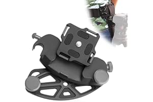 Yeelan Clip de cámara de aleación de aluminio, soporte de cámara, clip de cinturón de soporte de cámara con tornillos de 1/4 pulg., Para Cámara DSLR SLR, mochila, trípode, cinturón