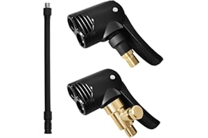 Fagent Adaptateur de Valve de Pneu de Voiture, 2 Pièces Embout de Gonflage Gonfleur Laiton, Adaptateur de Valve de Pneu - Raccord de Valve de Gonflager pour Auto Vélo Moto Camion Gonfleur de Pneus