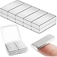 FINDMAG 10 Pack 30 x 10 x 5 mm Strong Neodymium Magnets Bar, Fridge Magnets Bar, Whiteboard Magnets, Rare Earth Magnets, Small Strong Magnets for Crafts Kitchen DIY Tool Office Locker Iron Shelf