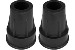 cyclingcolors 2x gommini stampelle bastone 18mm nero gomma antiscivolo con rinforzo metallico Tappo tubo tondo terminale copertura flessibili protezione