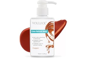 VOLLUCK Color Fresh Mask, 3-in-1 Tönung für Lebendige Haarfarben, Farbmaske für Alle Haartypen (Kupfer, 150 ML)