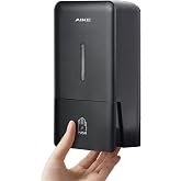 AIKE AK1006 Wall Soap Dispenser, 800ml Plastic Manual Soap Dispenser, Commercial Liquid Hand Soap Dispenser, Matte Black
