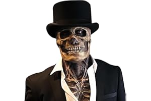 Upriver Halloween Skull Full Head Scary Animal Dinosaur Latex Mask, Plague Doctor Mask for Masquerade, Costume Party, Carnival