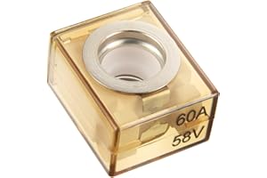 BOJACK Fusibile Terminale 60A Marine Rated Battery Fuse (MRBF) 58V DC Max IP66 Impermeabile per la Protezione del Circuito di Automobili Camper Gru Navi Pile di Ricarica (60 Amp)