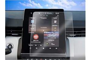 SKTU Navigation Protective Film Compatible with Renault Clio MK5 / Captur 2 / Arkana/Zoe GPS Navigation PET Protective Film Transparent Screen Protector 9.3 Inch Pack of 2