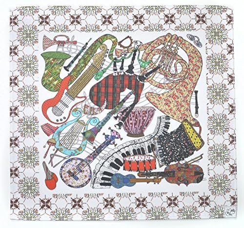 ORCHESTRA CLOTH NAPKINS (Set of 2) by MollyMac - Play On Musical Serviettes - Fantastic Quality - Fun Quirky Design for Musicians – Made in UK - 100% Cotton Drill - 46cm x 46cm 18" x 18”