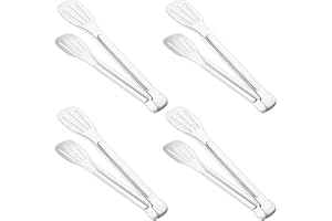 QUIODOK Dylan-EU 4 Pezzi Pinze da Barbecue Dylan-EU Pinze da Cucina 9 Pollici Pinza in Acciaio Inox Utilizzato per Cucinare, Barbecue, Grigliare, Buffet, Insalate, Cubetti di Ghiaccio