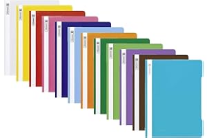 Brunnen Schnellhefter A4, 14 Stück, farblich sortiert, transparenter Deckel, 12 Farben, 1
