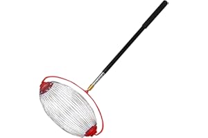 NIESEL Noix Rouleau Collecteur Télescopique, Ramasse-Fruits, Pour Ramasser Sans Se Baisser, Cueilleur De Récolte De Noix Rassembleur En Acier Inoxydable, Cueilleur De Pommes De Pin À Rouleau Supérieur