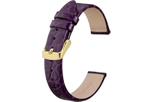 BISONSTRAP Leder Uhrenarmbänder, Weiche Ersatzbänder mit Polierter Schnalle, 8mm 10mm 12mm 14mm 16mm 18mm 19mm 20mm