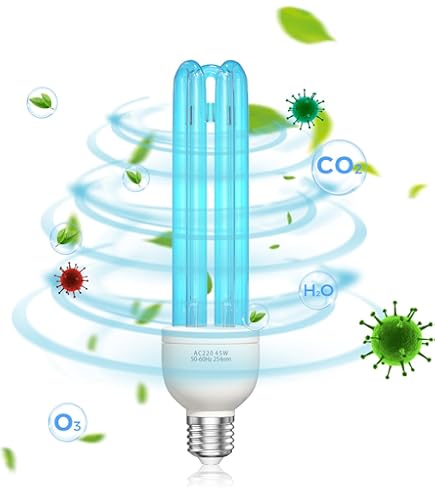 UV-lamp, Desinfectie Sterilisatielamp UVC Antibacterieel Tarief 100% Draagbaar Desinfectiemiddel LED-desinfectielicht,Wit,15W,Bonny369