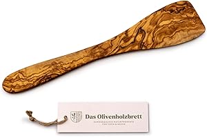 DAS OLIVENHOLZBRETT 1Ud. Olivo Espumadera, Clásico, Plano a partir de Aprox. 25cm - 35cm