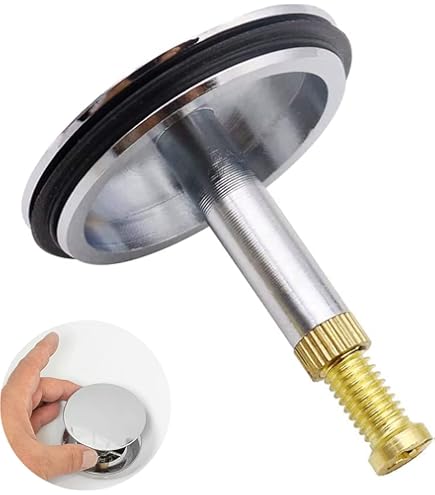 Tappo Per Vasca Dorato In Ottone - Universale Ø72mm Con Doppia Guarnizione - Foto 8