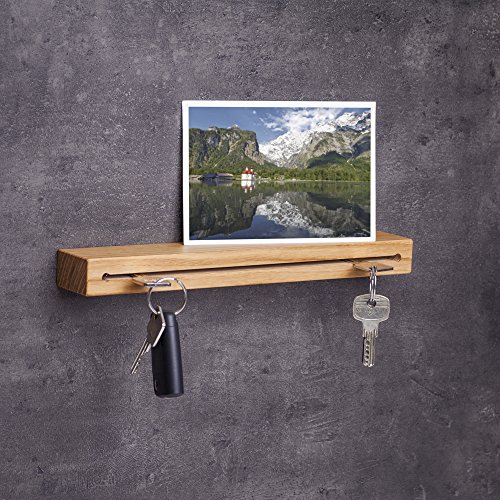 Schlüsselbrett Holz in 30cm | Handgefertigt in Bayern | andere Holzarten und Ausführungen zur Auswahl | Schlüsselkasten Schlüsselhalter Schlüsselleiste Schlüsselboard | Eichenholz
