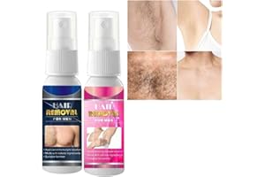 GODEMMIO Natural Permanent Hair Removal Spray Stop Hair Growth Inhibitor Remover,Hair Removal Spray, Hair Inhibitor, Stop Hair Growth, Hair Inhibiting and Reducing to Stop Hair Growth (Man+Woman)