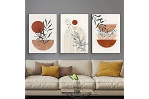 PYNVDD Set di 3 poster in stile bohémien, con pianta estetica, immagini moderne, astratte, decorazione da parete, senza cornice (poster 09, 40 x 60 cm x 3 pezzi)