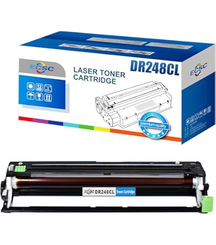 ECSC Drum Unit DR248CL For Printer, Compatible With Brother DCP-L3515CDW DCP-L3520CDW DCP-L3520CDWE DCP-L3527CDW DCP-L3555CDW (Black, 1-Pack