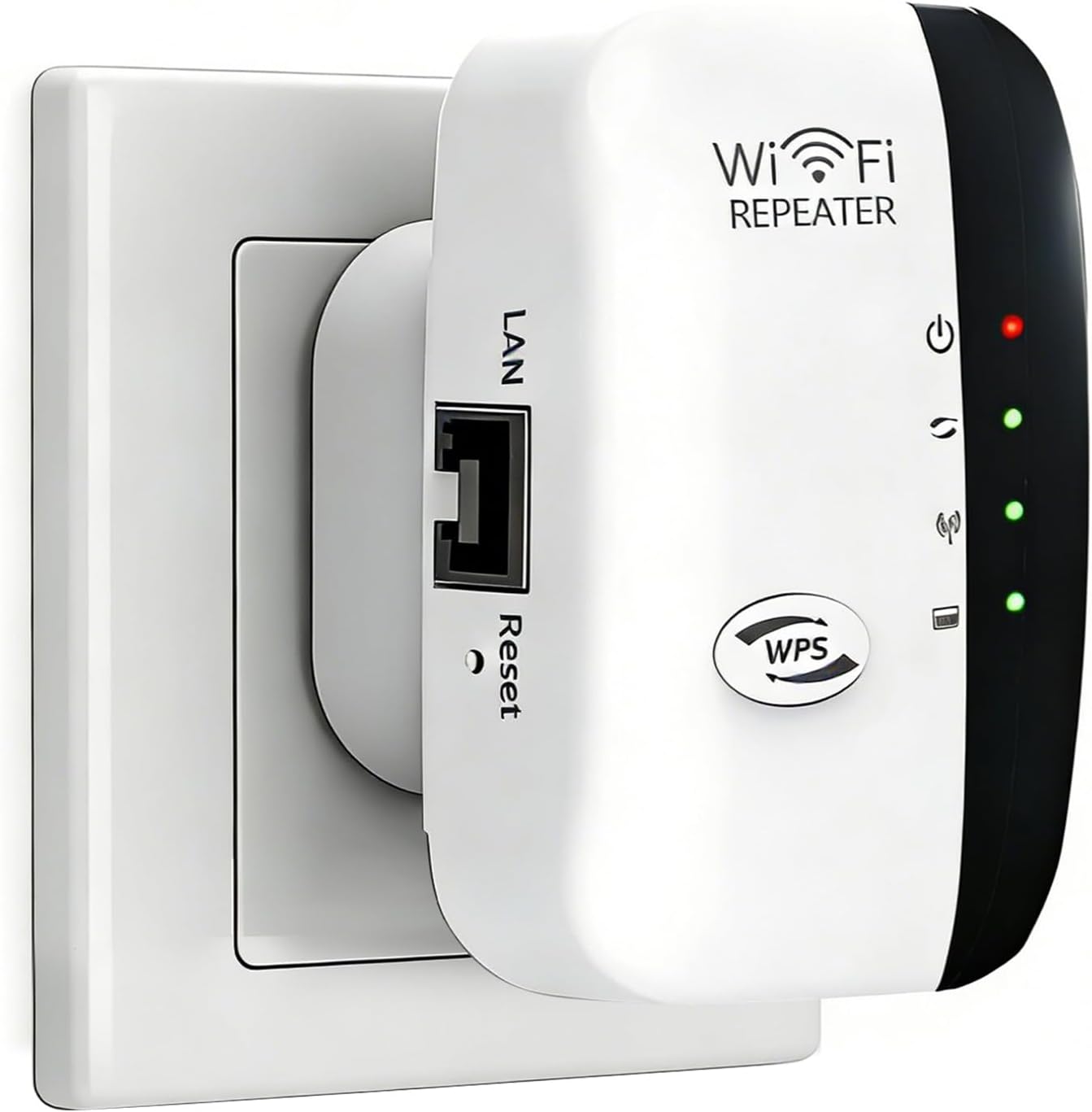 Ouxonix 2026 WiFi Extender Booster Repeater with Ethernet Port – 3650 Sq.Ft Internet Signal Amplifier for Home, Gaming, UK Plug, WPS Setup, White
