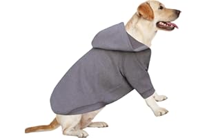 HuaLiSiJi Dog Hoodie Dog Sweatshirt Warm and Lightweight, With a Soft Texture, Elasticity Easy to Wear and Bright Colors (Gray, 5XL)