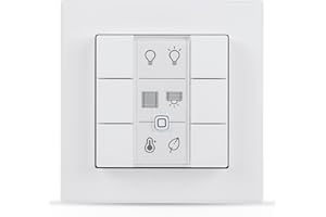 Homematic IP 142308A0 Pulsador de Pared, 6 Compartimentos, Blanco