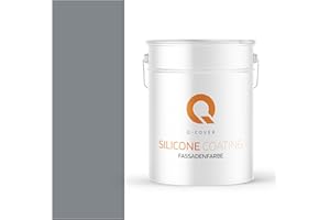 Q-COVER Fassadenfarbe 10 L Dunkelgrau-blau Silikonharz Fassadenfarbe Außen Wandfarbe Wetterfest